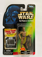 Star Wars POTF2 C   3PO Freeze Frame 1997 NEW SEALED  Pull   Apart Feature