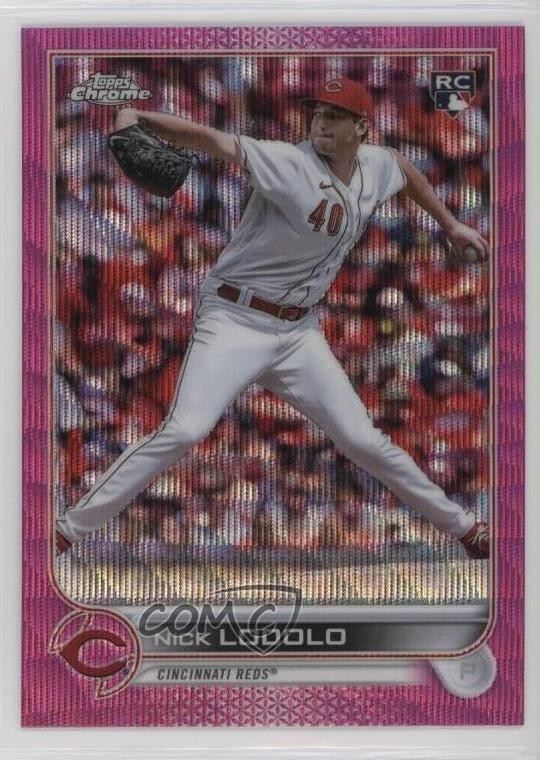2022 Topps Chrome Update Pink Wave Refractor Nick Lodolo #USC123 14ez