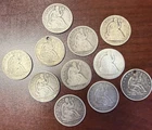(Lot Of 11) Seated Liberty Half Dollars, See Photos For Years, Condition, Mint