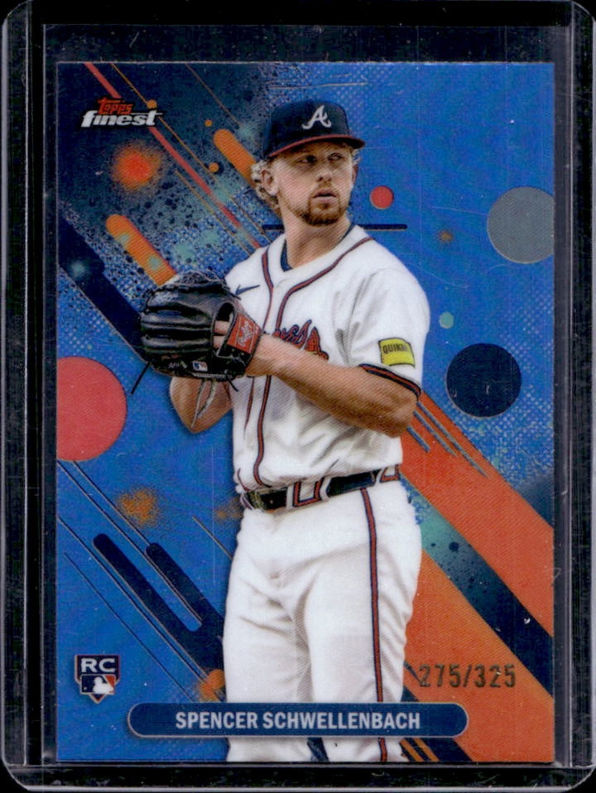 2025 Finest Spencer Schwellenbach Common RC Sky Blue Refractor #275/325 Braves