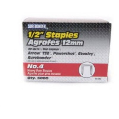 Surebonder 44403 #4 1/2-Inch Length Heavy Duty Staples, 5000 Count Per Box
