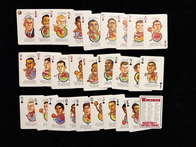 Hero Decks WISCONSIN BADGERS basketball playing card singles - choose from list