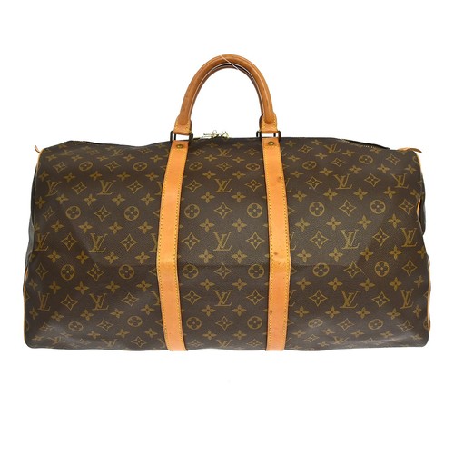 Louis Vuitton Keepall Bag Monogram Canvas Brown Travel Bag