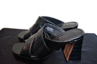 Topshop black platform chunky high heel slip on sandal shoes for women 8.5 US — photo 5