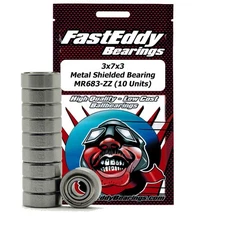 3x7x3 Metal Shielded Bearing MR683-ZZ 10 Units