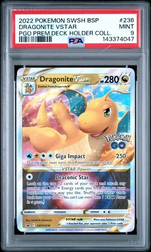 2022 POKEMON SWSH BLACK STAR PROMO #236 DRAGONITE VSTAR PSA 9