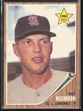 1962 Topps #19 Ray Washburn RC EX