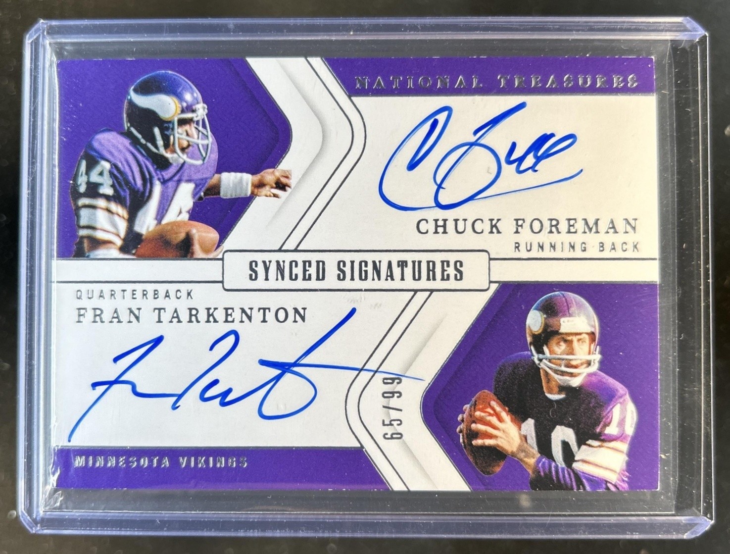 2025 National Treasures Chuck Foreman Fran Tarkenton Synced Auto #/99 #1