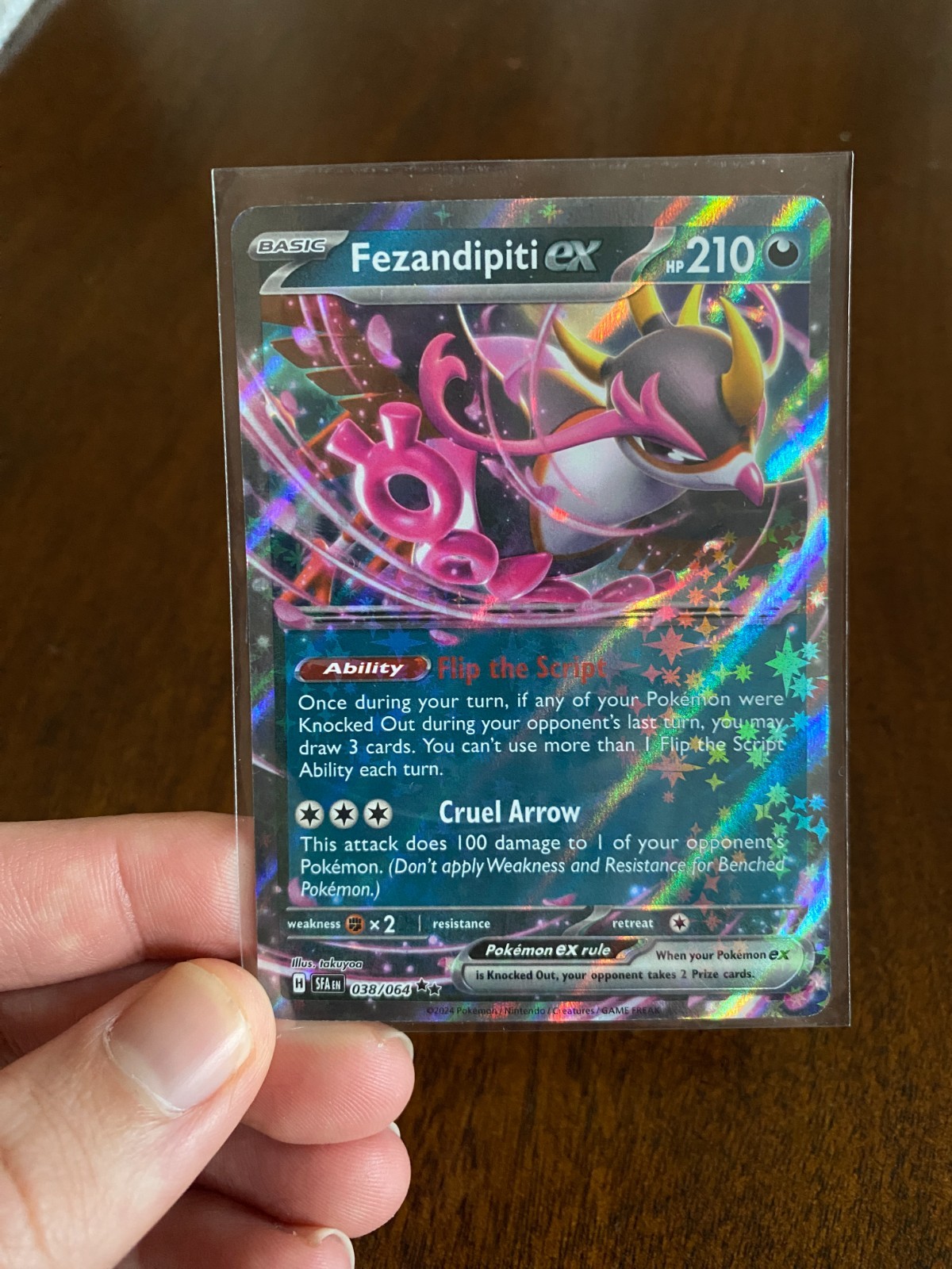Fezandipiti ex 038/064 Holo - Shrouded Fable - Pokemon TCG - NM