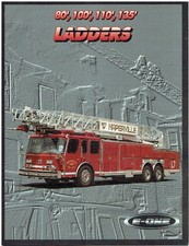 E-ONE 80' 100' 110' 135' LADDER FIRE TRUCK ORIGINAL 1993 FACTORY SALES BROCHURE