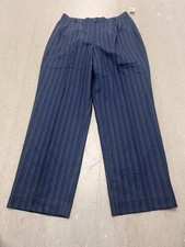 Pendleton TZ91941 Striped Virgin Wool Pleated Pants Womens 18 USA Made