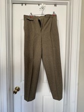 Vintage Liz Claiborne Petite Wool Trousers Brown Tailored Pants Classic Fit