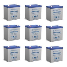 Power-Sonic 12V 5AH SLA Battery Replacement for APC SUA3000RM2U - 9 Pack