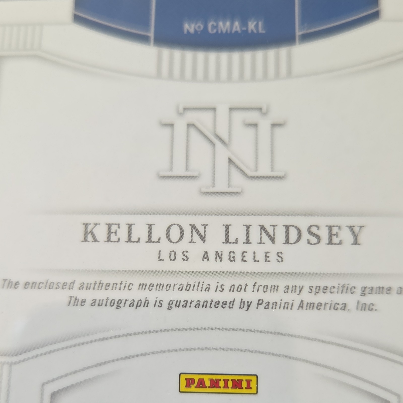 2025 National Treasures  Lindsey Colossal Patch Auto Holo Silver 17/25 Dodgers view 4