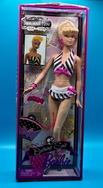 Vintage Mattel Barbie Then & Now Bathing Suit Doll – Sealed Collector’s Edition