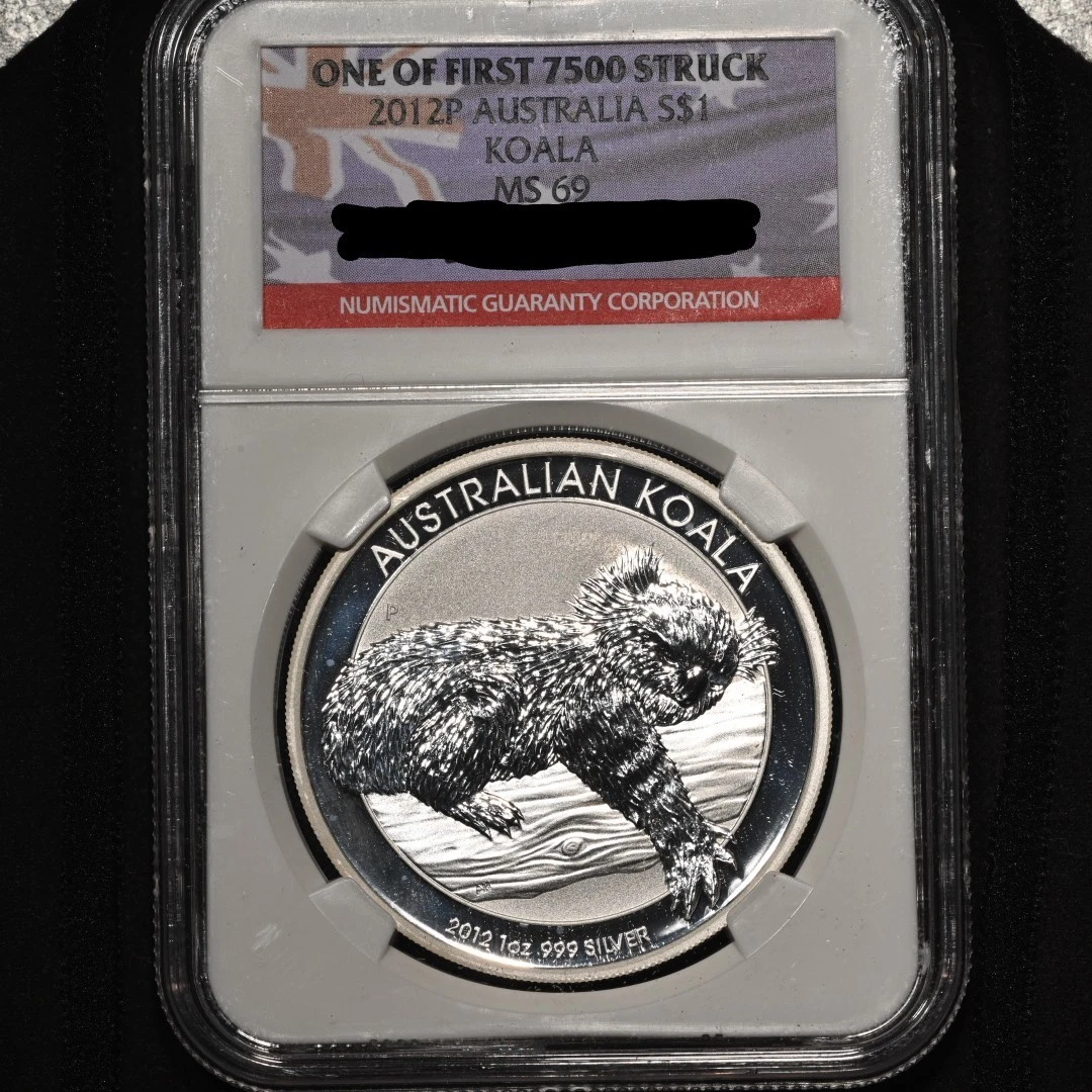 Australian Koala MS 69 Graded 2012 Silver Bullion Coins for sale
