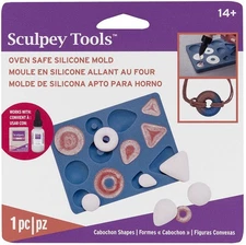 Polyform APM8-81 Sculpey Silicone Bakeable Mold-Cabochon
