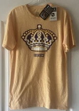 NHL Los Angeles Kings Adult Small CCM Brand Vintage Logo Short Sleeve Shirt NWT