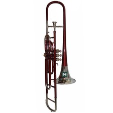 Bb Valve Trombone Brass Instrument 3-Valve Design With a Hard Carry Case.