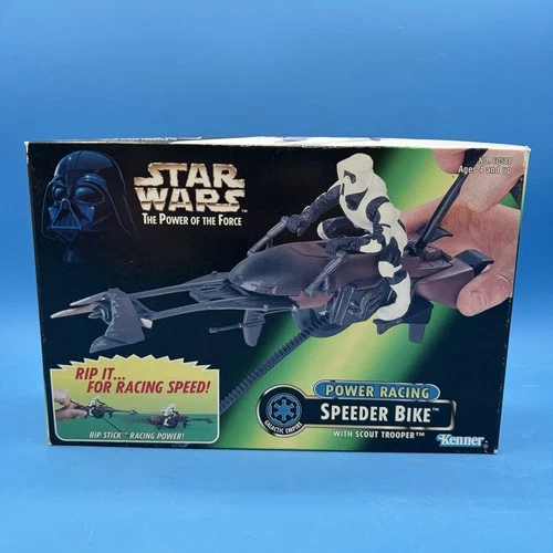 Star Wars Power of the Force Power Racing Speeder Bike Kenner 1997 (Sealed)