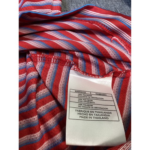 Nike Golf Women's Red Striped Quarter Zip Polo Shirt Short Sleeve Size M - Picture 5 of 8