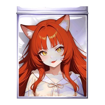 NekoMizuki | Red-Haired Catgirl  | Anime Dakimakura (Body Pillowcase)