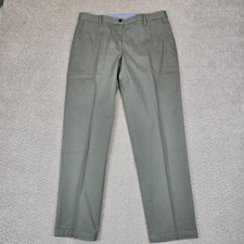 TALBOTS Relaxed Chino Pants Women Size 8 Stretch Olive Slim Tapered Ankle