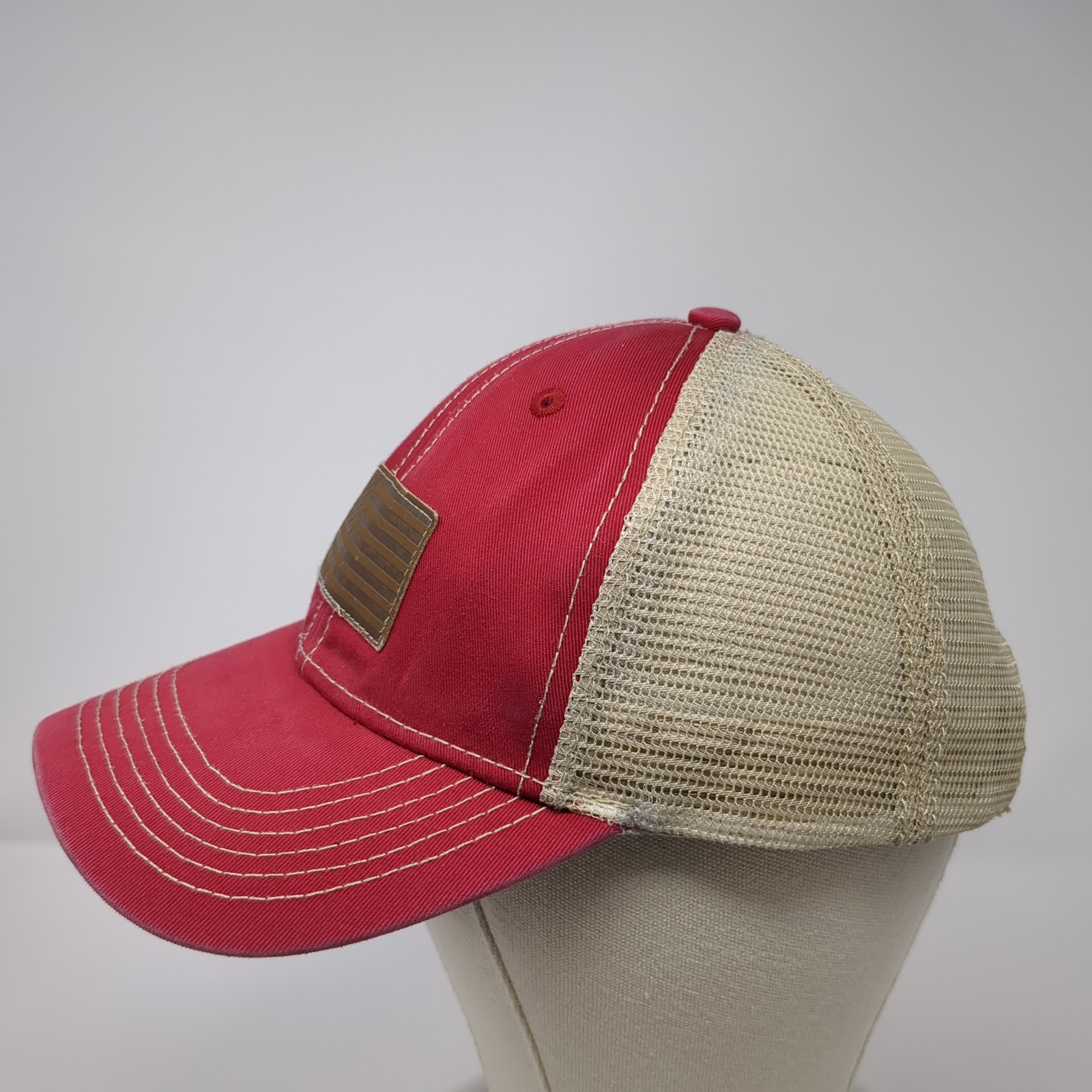 American Flag Patch Snapback Trucker Hat Red One … - image 3