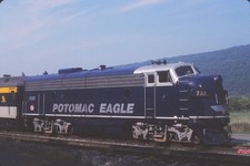 POTOMAC EAGLE 722 F7A NOW REPAINTED @ ROMNEY, WV 2004 35MM SLIDE