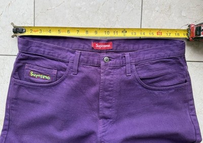 Vintage Supreme Gonz Purple Denim Jeans Size 34 Embroidered Coin