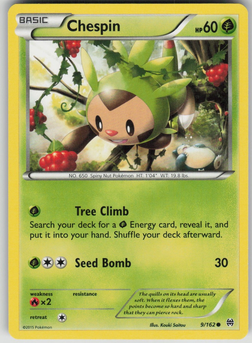Pokemon TCG Chespin (9) Common XY - BREAKthrough 9/162 | eBay