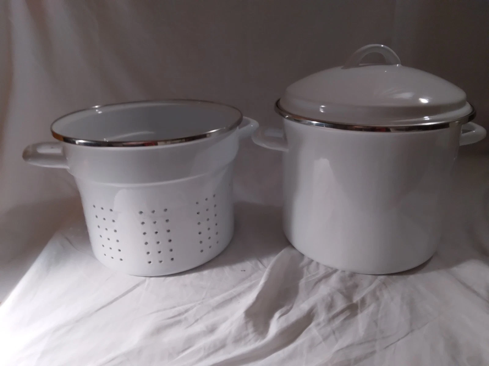 Roshco 9301 8‑Qt Pasta Set • Porcelain Enamel on Steel • Stockpot w/ Insert