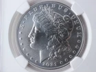 NobleSpirit 2021 O Privy Morgan Silver Dollar 1st Day of Issue Mercanti NGC MS70