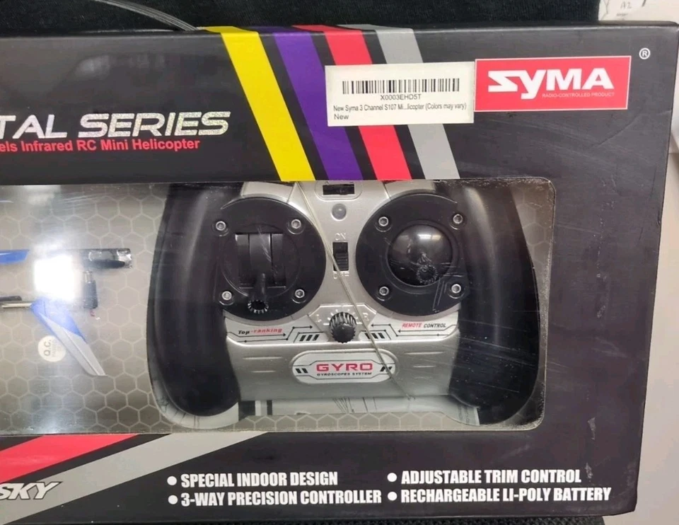 SYMA S107G Gyroscopes System 3CH Mini Helicopter Remote Control Metal Series - Image 3 of 4