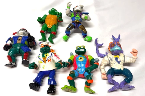 TMNT – 6 Action Figure Lot #2 – Vintage 1990s Loose – Playmates Toys