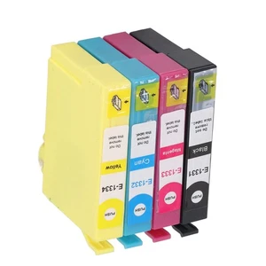 4 Pcs Ink Cartridge Black Cyan Magenta Yellow Smoothly Accurate Clear CEL