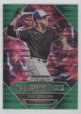 2020 Panini Prizm Draft Picks Fireworks Green Pulsar Gus Steiger #PDP185 00ab