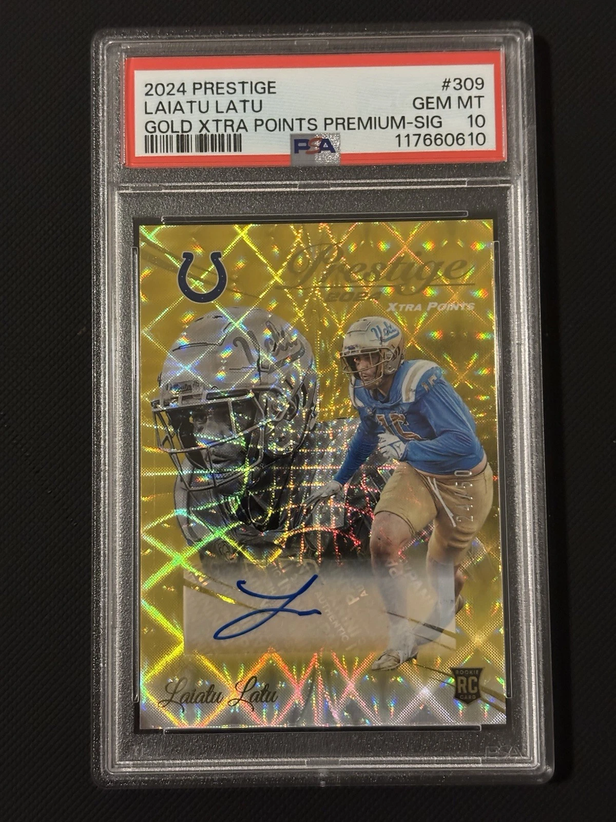 Laiatu Latu Panini Prestige #309 Gold Xtra Points Premium-Signature