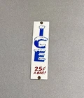 VINTAGE 12” ICE MACHINE BAGS PORCELAIN SIGN CAR OIL GAS MOTORCYCLE