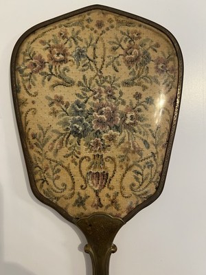 Vintage Handheld Vanity Ornate Mirror 12  Floral Beveled Edge