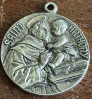 Vintage Saint Anthony EMA Sterling Silver Disc Charm Pendant St. — photo 1