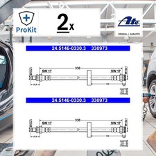 2x ORIGINAL® Ate Bremsschlauch Hinten Smart Fortwo Coupe , Fortwo Cabrio