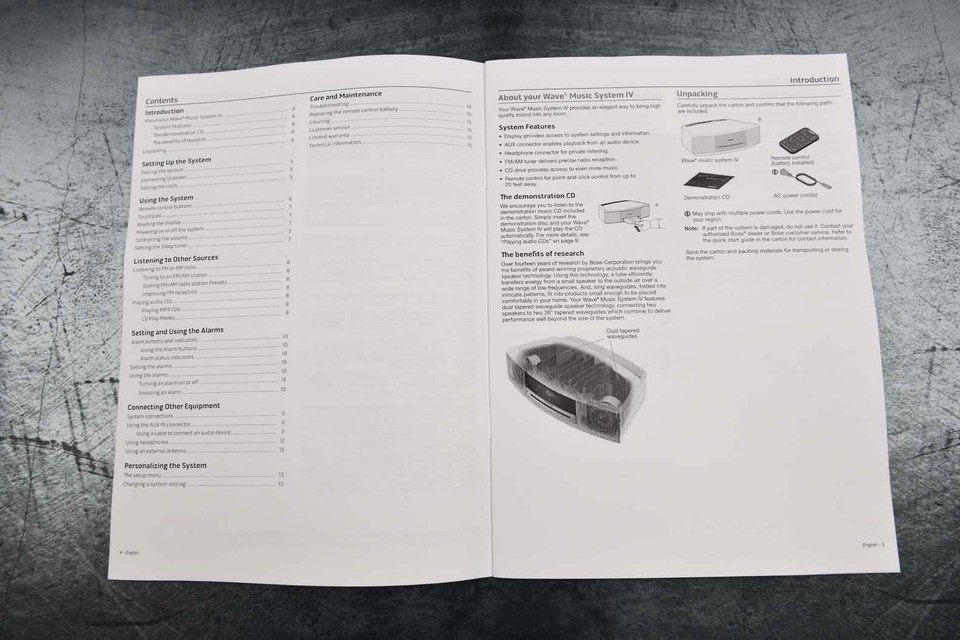 Wave One Instructions New Bose Wave Music System IV Guide Operating Instructions Manual | eBay