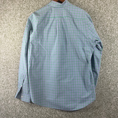 Ralph Lauren Shirt Men Large Green Tartan Plaid Classic Prep Button Down EUC - 第 6/8 張圖片