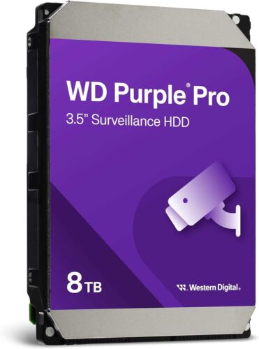 WD Purple Pro 8TB Hard Drive 3.5" SATA 6GBs 256MB HDD WD8002PURP - Picture 3 of 3