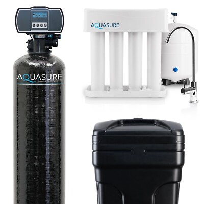 Aquasure Whole House Water Softener/Reverse Osmosis Drinking Water Filter Bundle