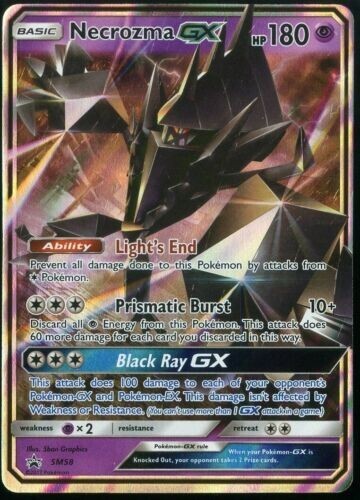 Necrozma GX SM58 Ultra Rare - 2017 Pokemon Black Star Promo Sun