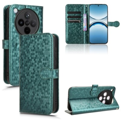Für OPPO Find X8 Honeycomb Dot Texture Leder Handyhülle Hülle Cover