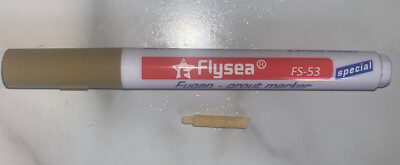 ABOAT Tile Grout Restorer Pen Repair Renew Marker w/ Extra Nib Off-White/Beige