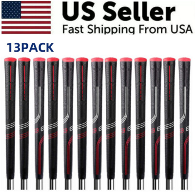 13 Packs Golf Grips CP2 Pro Grips Durability Golf Club Grips 3 Sizes Rubber Red